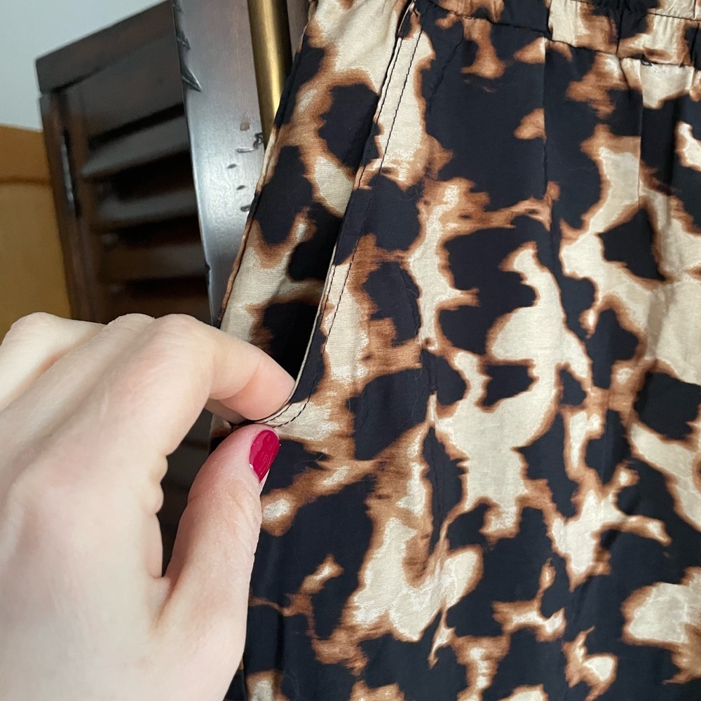 NWT B Young Leopard Print Wide-Leg Pants Size Euro 40. Medium Large - Picture 8 of 11